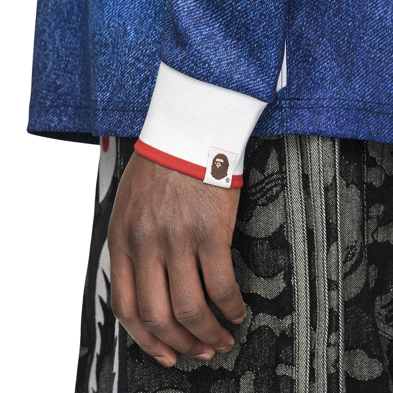 Adidas	x Bape Longsleeve Star Jersey - L / Medium Blue Denim - 3