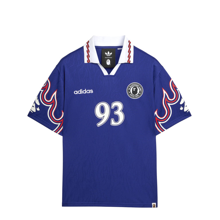 Adidas	x Bape Short Sleeve Flame Jersey - L / Japan Blue
