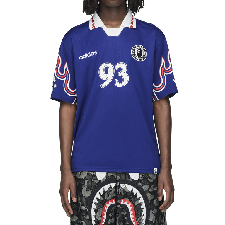 Adidas	x Bape Short Sleeve Flame Jersey - L / Japan Blue - 4