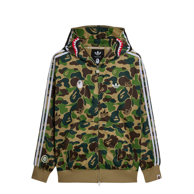 Adidas	x Bape Shark Track Hoodie - L / Crew Green
