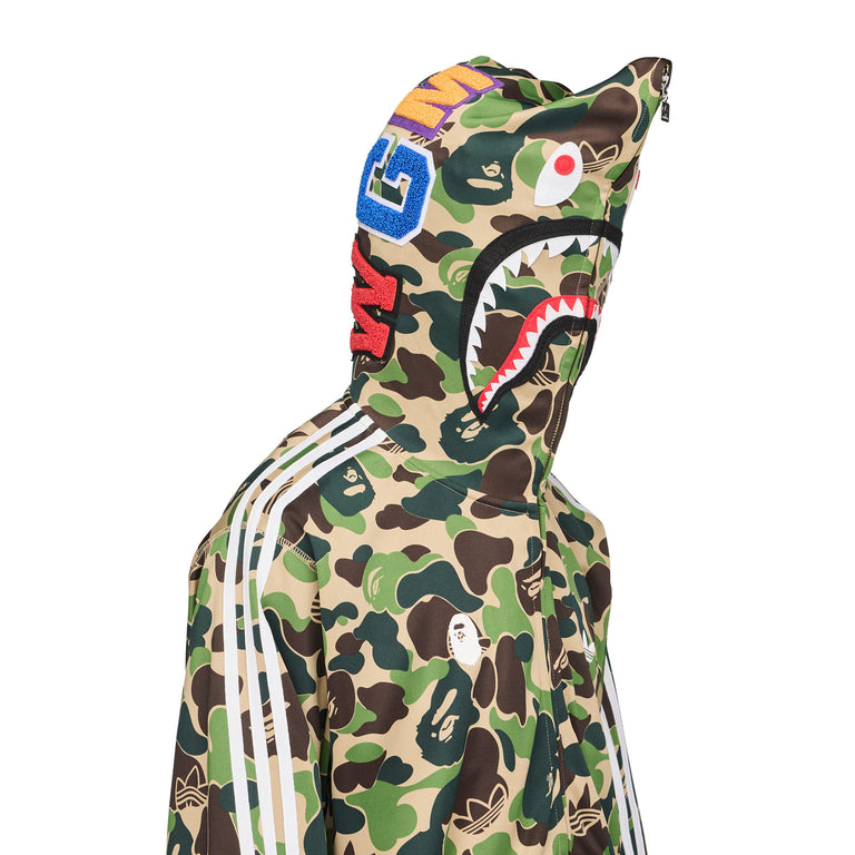 Adidas	x Bape Shark Track Hoodie - L / Crew Green - 4
