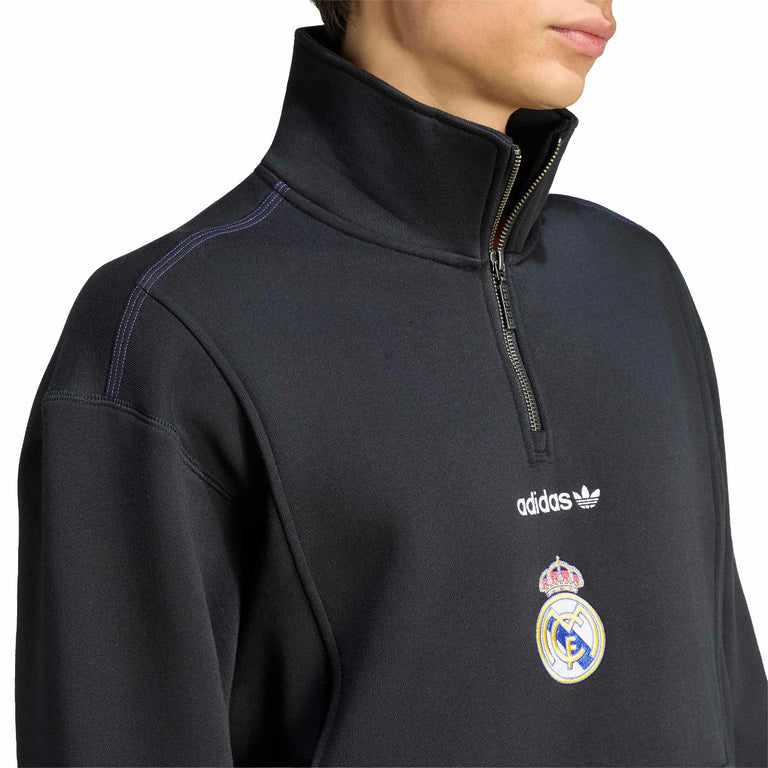 Adidas	Real Madrid EQT Half Zip Top - L / Black - 4