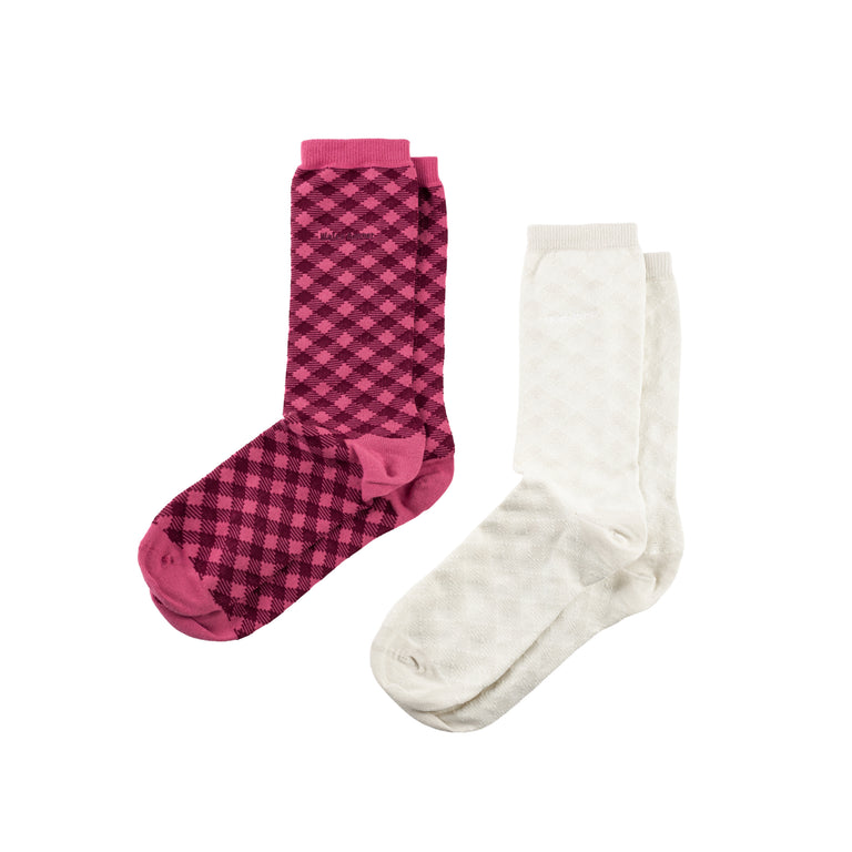 Adidas	x Wales Bonner Check Sock - M / Craft Pink / Clear Brown
