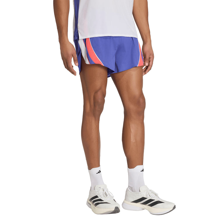 Adidas	Adizero Archive Running Shorts - L / Dual Indigo / Semi Lucid Red / White - 2