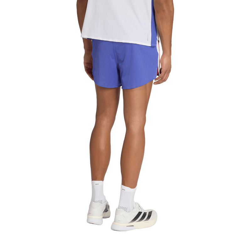 Adidas	Adizero Archive Running Shorts - L / Dual Indigo / Semi Lucid Red / White - 3
