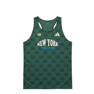 Adidas	Adizero NYC Running Singlet - L / Collegiate Geen / Aurora Ivy