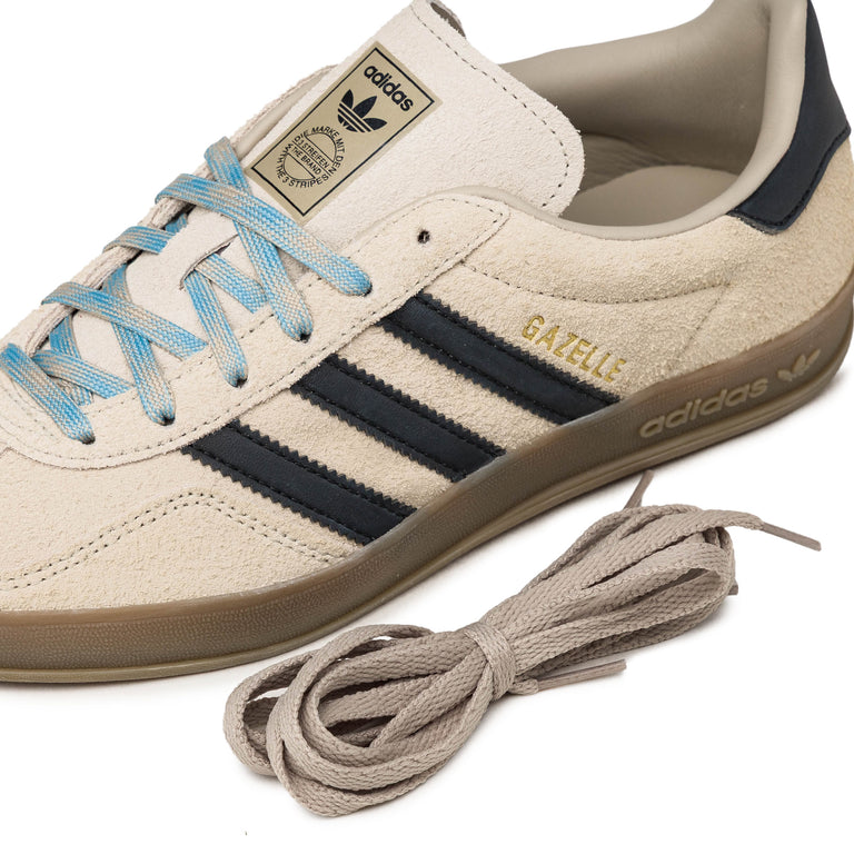 Adidas Gazelle Indoor W - 37 1/3 / Khaki Three / Core Black / Preloved Blue - 4
