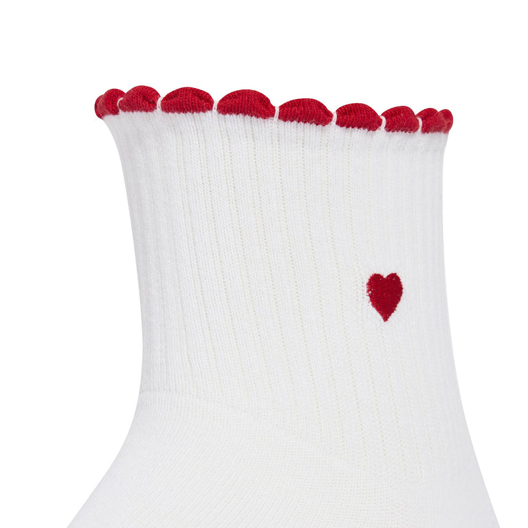 Adidas	WMS Graphic Sock 3 Pair Pack - M / White / Better Scarlet / Black - 3