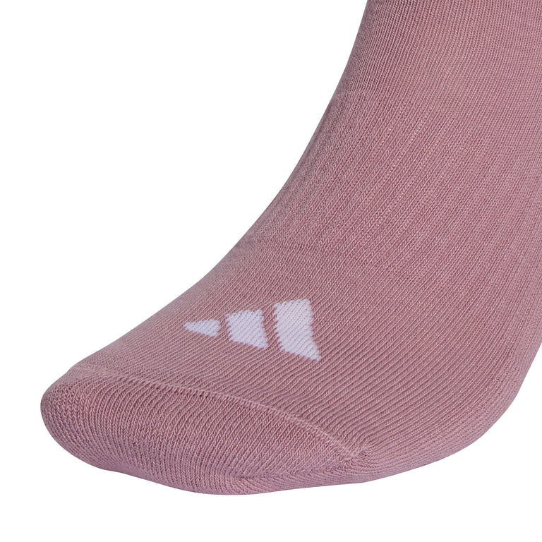 Adidas	3-Stripes Cushioned Crew Socks 3 Pair Pack - L / Magic Mauve / White / Halo Green / Grey Four - 3