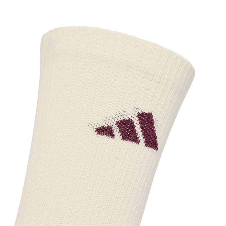 Adidas	Cushioned Crew Socks 3-Pack - L / Maroon / Ivory / Magic Mauve / White - 3