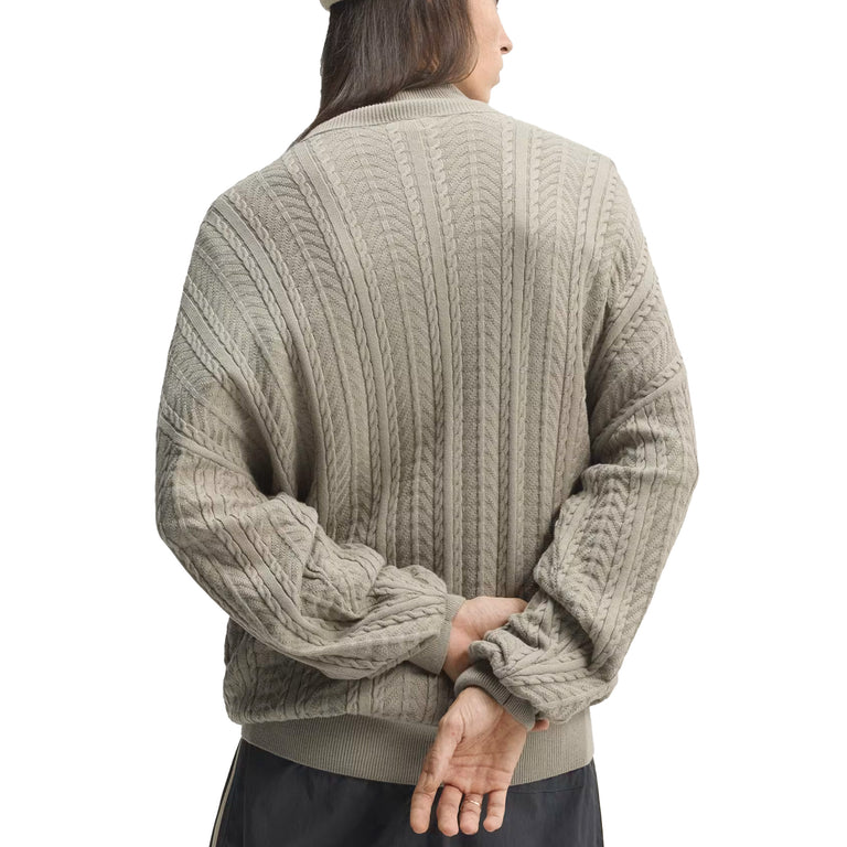 Adidas	Firebird Cable Knit Track Top - L / Silver Pebble - 3