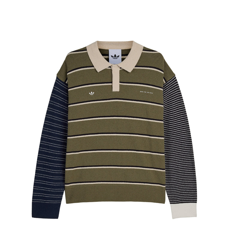 Adidas	x Song For The Mute M007 Long Sleeve Tee - L / Olive Strata / Alumina / Black - 1