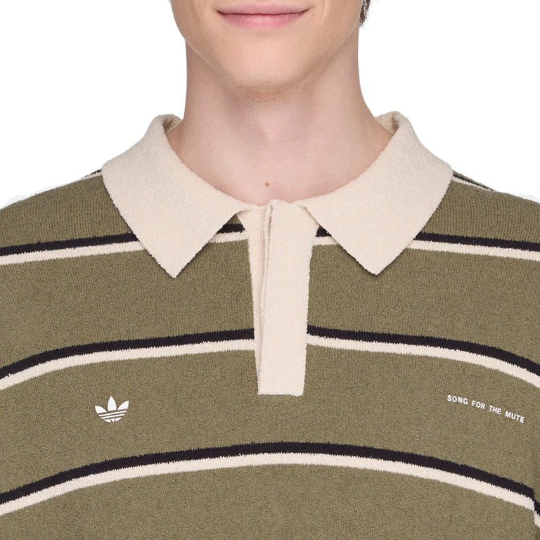 Adidas	x Song For The Mute M007 Long Sleeve Tee - L / Olive Strata / Alumina / Black - 3