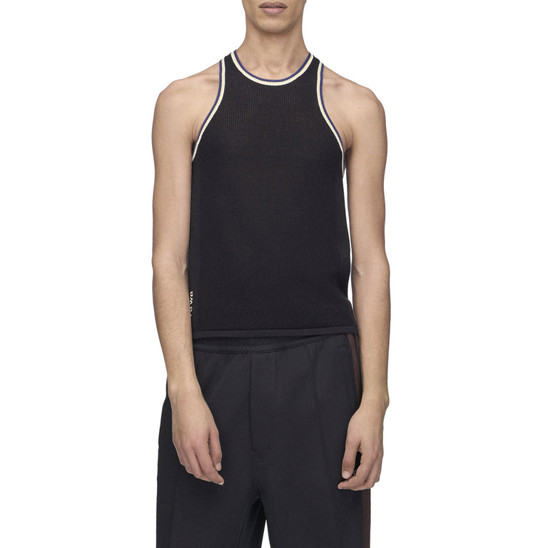 Adidas Y-3 x Wales Bonner Knit Tank Top - L / Black - 4