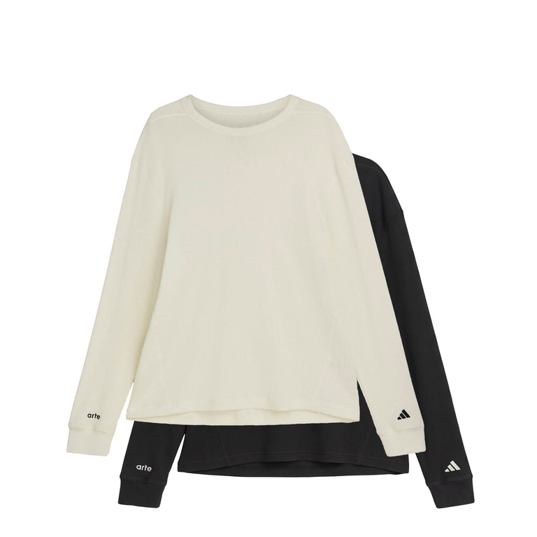 Adidas	x Arte Antwerp 2-Pack Waffle-Knit Longsleeves - L / Black / Off White - 1
