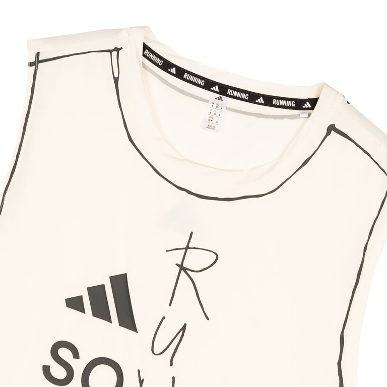 Adidas	x Song for the Mute Adi365 Running Tank Top - L / Chalk White - 3