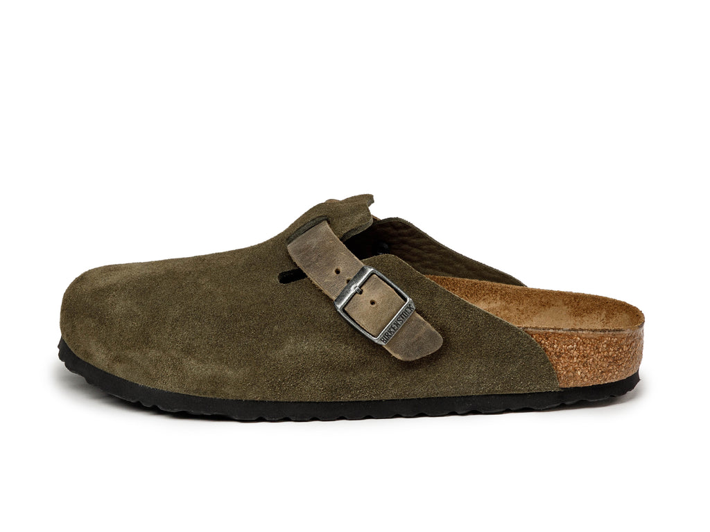 靴 BIRKENSTOCK BOSTON 28cm Birkenstock Boston Birkibuc Kids (Stone) Narrow Width Shoes