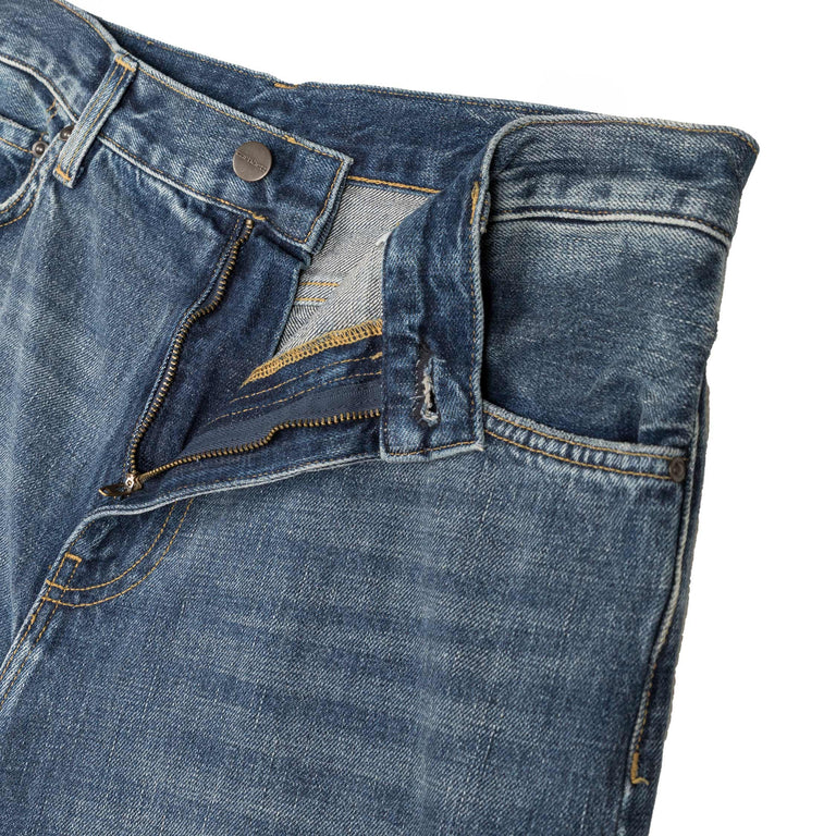 Carhartt WIP Aaron Pant - 36 / Blue / Dark Used Wash - 3
