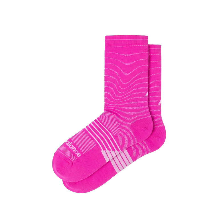 New Balance Pro Run Crew Socks 1 Pair - S / Pink Heat - 1