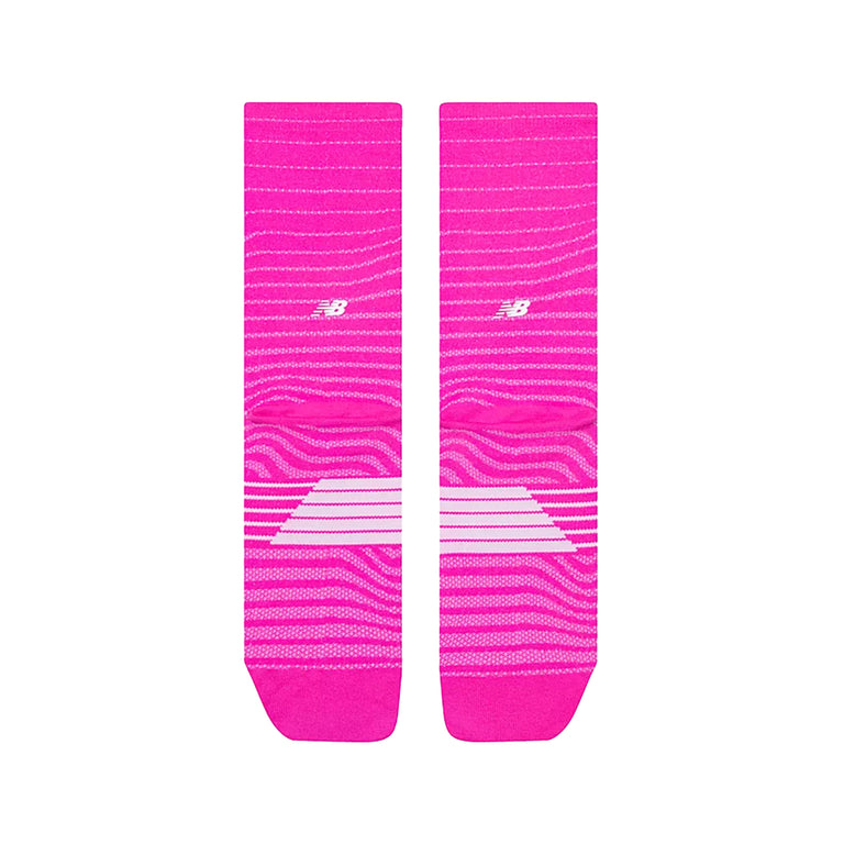 New Balance Pro Run Crew Socks 1 Pair - S / Pink Heat - 3
