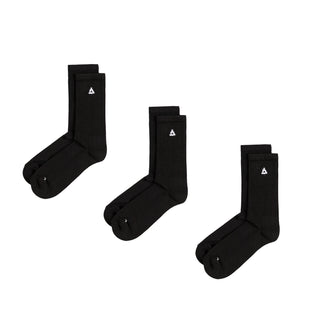 Asphaltgold 3-Pack Stack Logo Socks - 41-46 / Black / White
