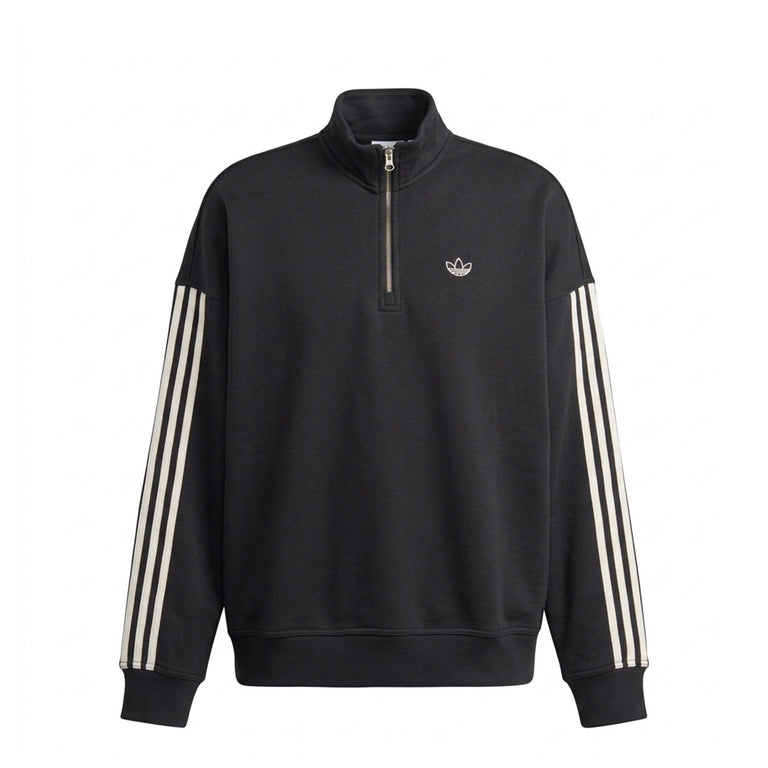 Adidas	adiSignature Firebird 3 Stripes Half Zip Sweatshirt - XL / Black / Off White - 1
