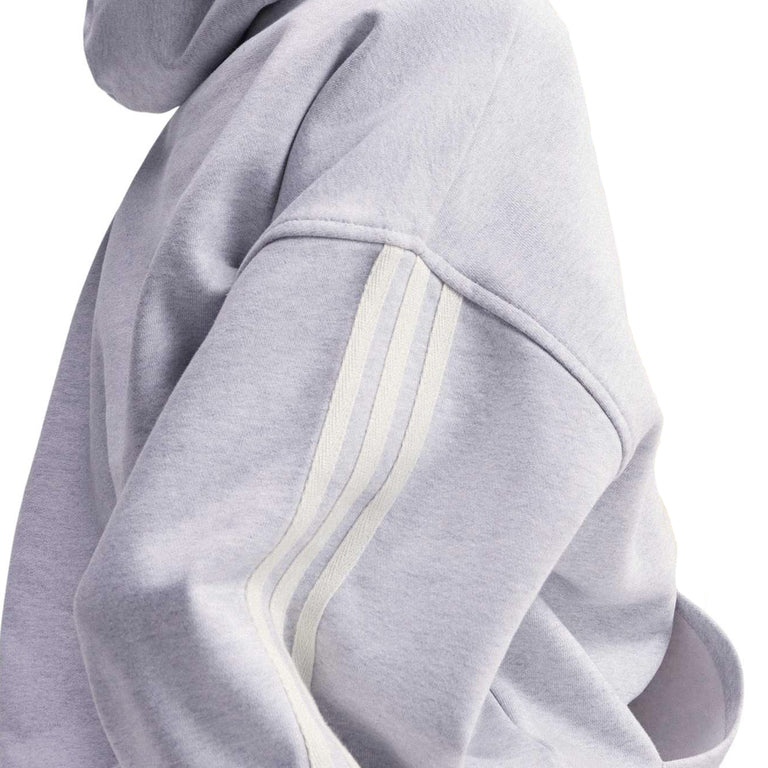 Adidas adiSignature Fleece Hoodie - S / Light Grey Heather / Off White - 3
