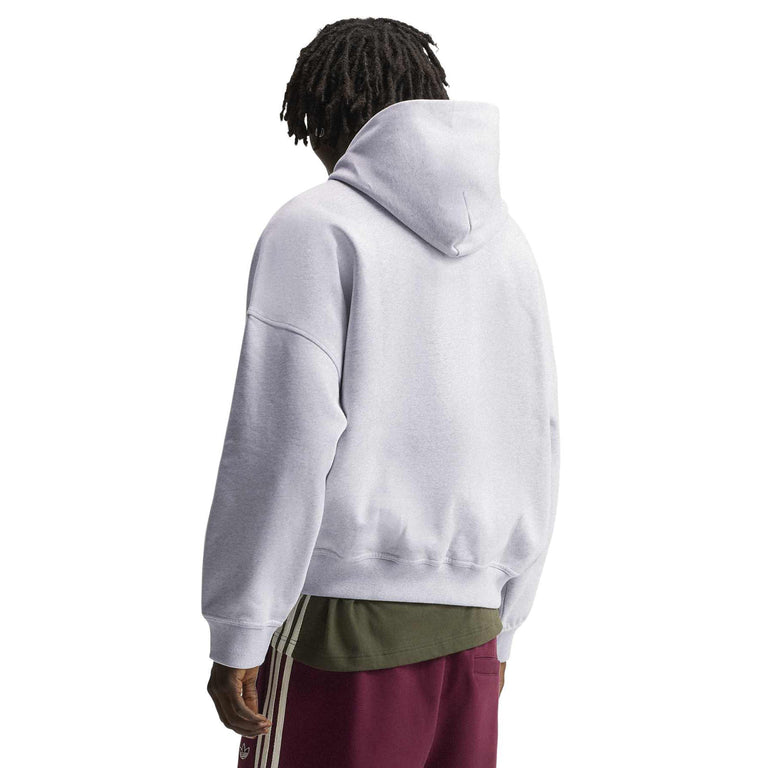 Adidas adiSignature Fleece Hoodie - S / Light Grey Heather / Off White - 4

