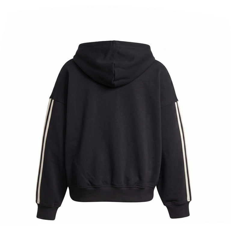 Adidas Adidas adiSignature Fleece Full Zip Hoodie - L / Black / Off White - 2
