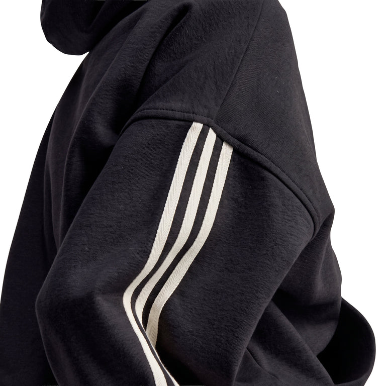 Adidas Adidas adiSignature Fleece Full Zip Hoodie - L / Black / Off White - 3
