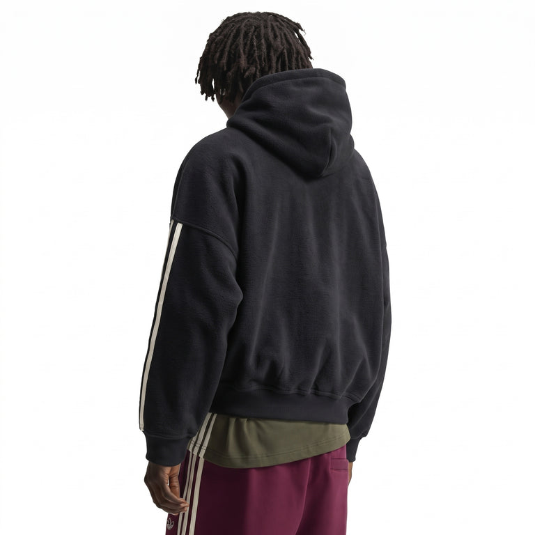 Adidas Adidas adiSignature Fleece Full Zip Hoodie - L / Black / Off White - 5
