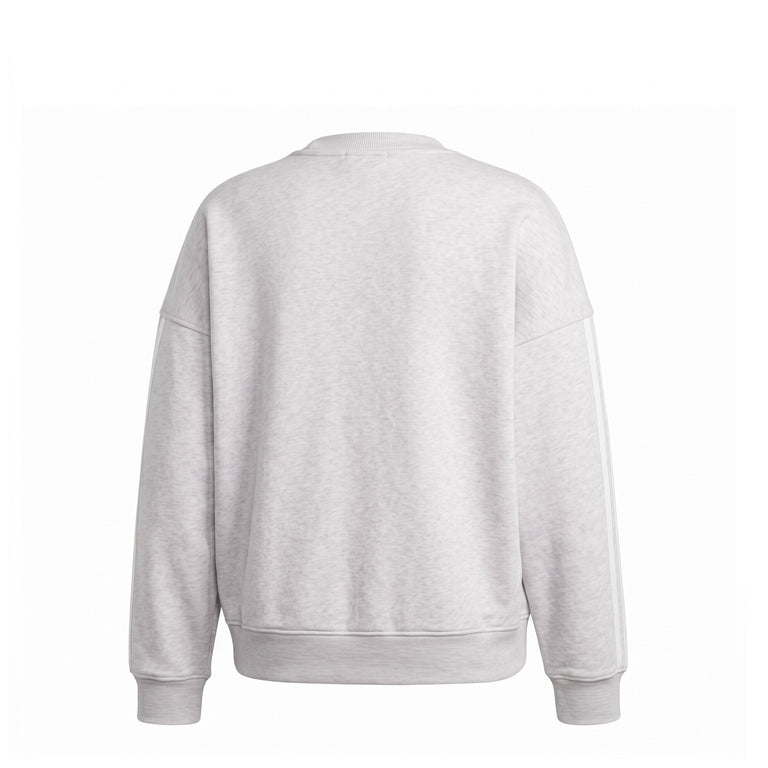 Adidas	adiSignature Fleece Crewneck Sweatshirt - L / Light Grey Heather / Off White - 2
