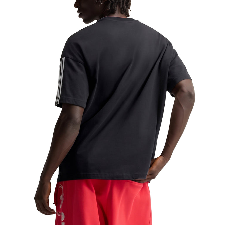 Adidas	adiSignature 3 Stripes T-Shirt - S / Black / Off White - 3
