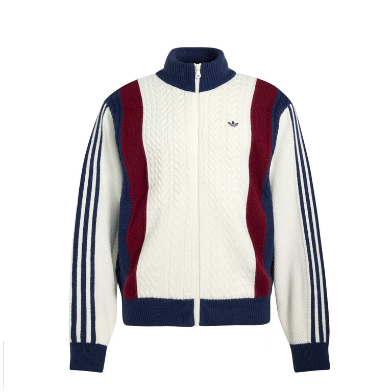 Adidas Winter Club Knitted Zip Through Tracktop - L / Cloud White
