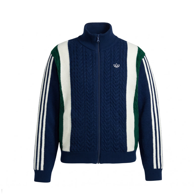Adidas	Winter Club Knitted Zip Through Tracktop - L / Night Indigo
