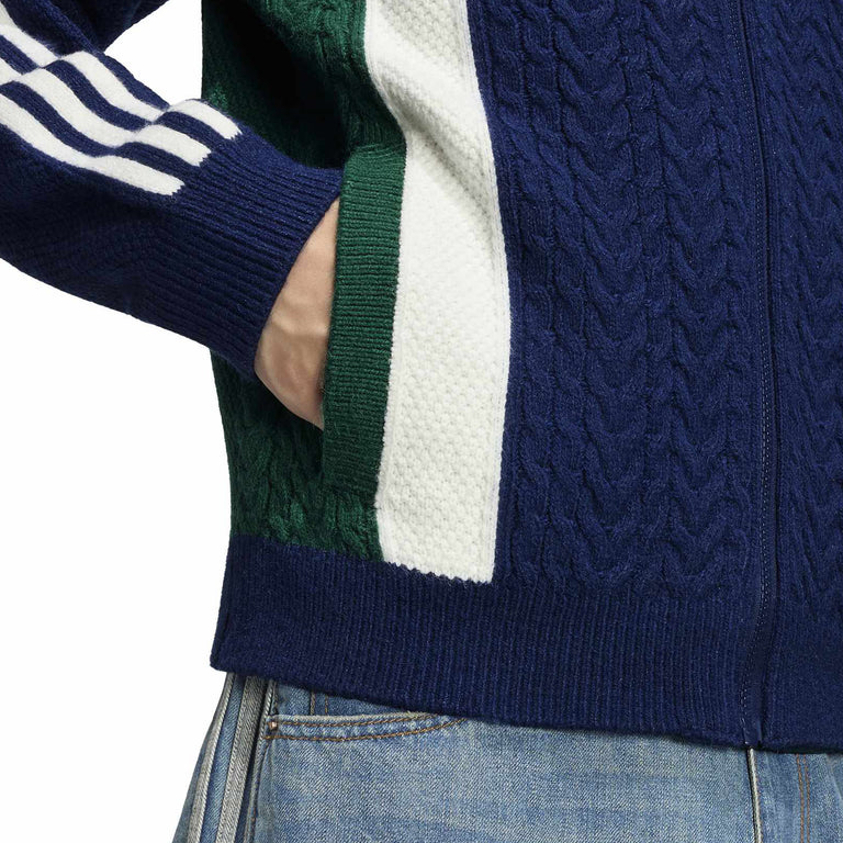 Adidas	Winter Club Knitted Zip Through Tracktop - L / Night Indigo - 3
