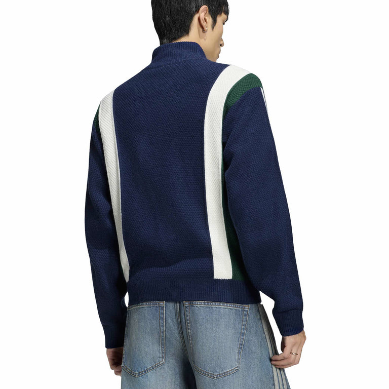 Adidas	Winter Club Knitted Zip Through Tracktop - L / Night Indigo - 4
