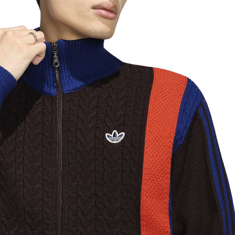 Adidas Winter Club Knitted Zip Through Tracktop - L / Aurora Coffee - 2
