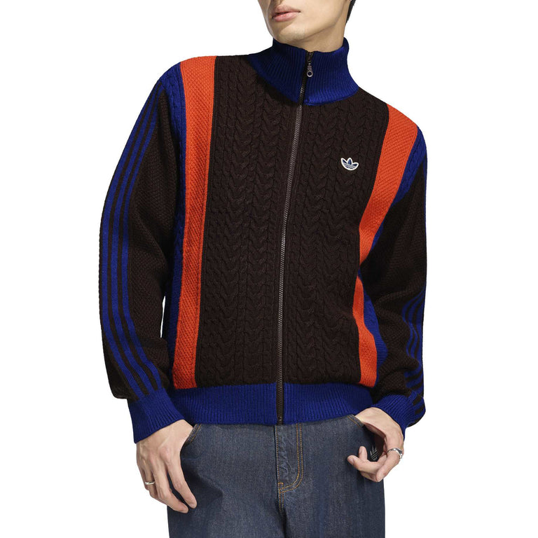 Adidas Winter Club Knitted Zip Through Tracktop - L / Aurora Coffee - 4
