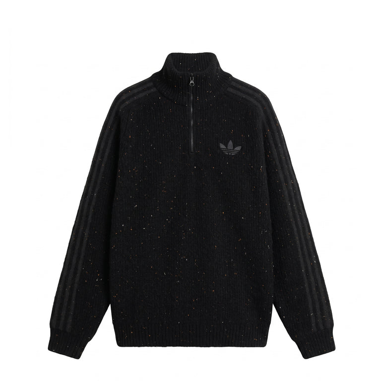 Adidas Winter Club Rib Knitted Half Zip - L / Black

