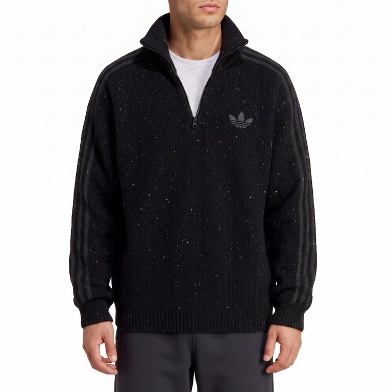 Adidas Winter Club Rib Knitted Half Zip - L / Black - 3
