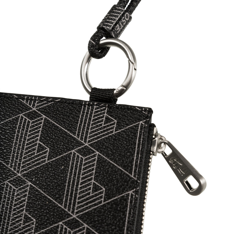Lacoste The Blend Grained Monogram Print Card Holder