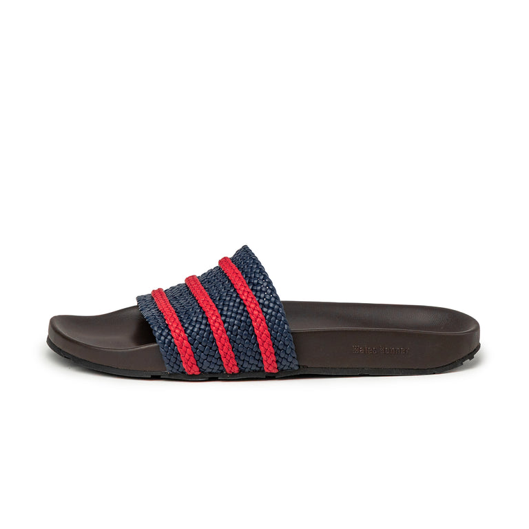 Adidas x Wales Bonner Adilette - 46 / Night Indigo / Better Scarlet / Dark Brown
