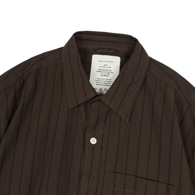 mfpen	New Input Shirt - L / Dark Brown Triple Stripe - 2