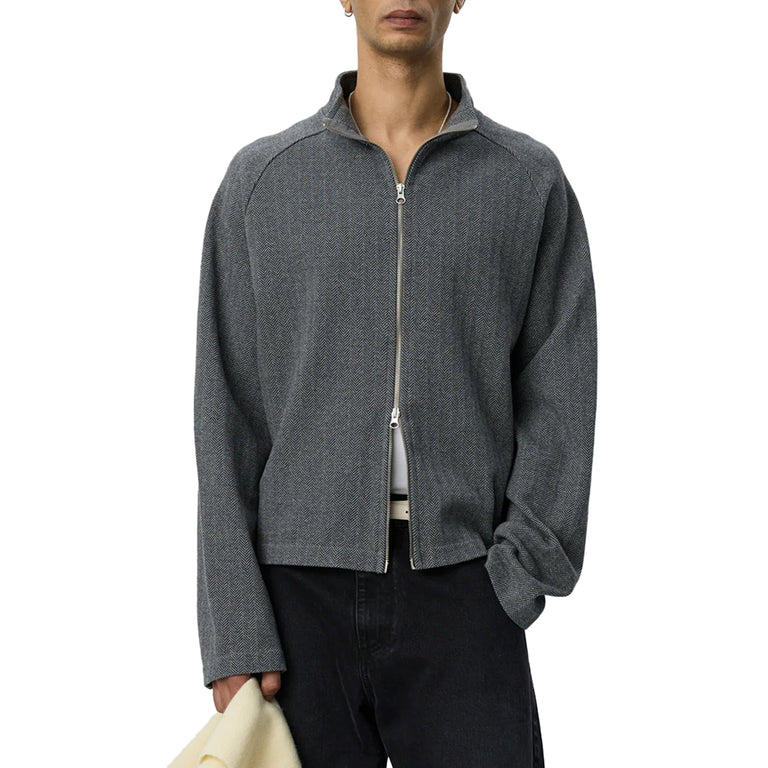mfpen Leisure Zip Up - L / Grey Herringbone - 2