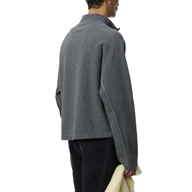 mfpen Leisure Zip Up - L / Grey Herringbone - 3