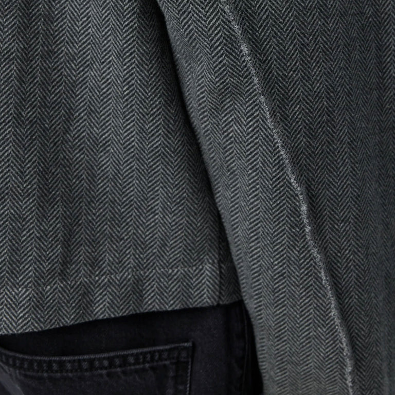 mfpen Leisure Zip Up - L / Grey Herringbone - 6
