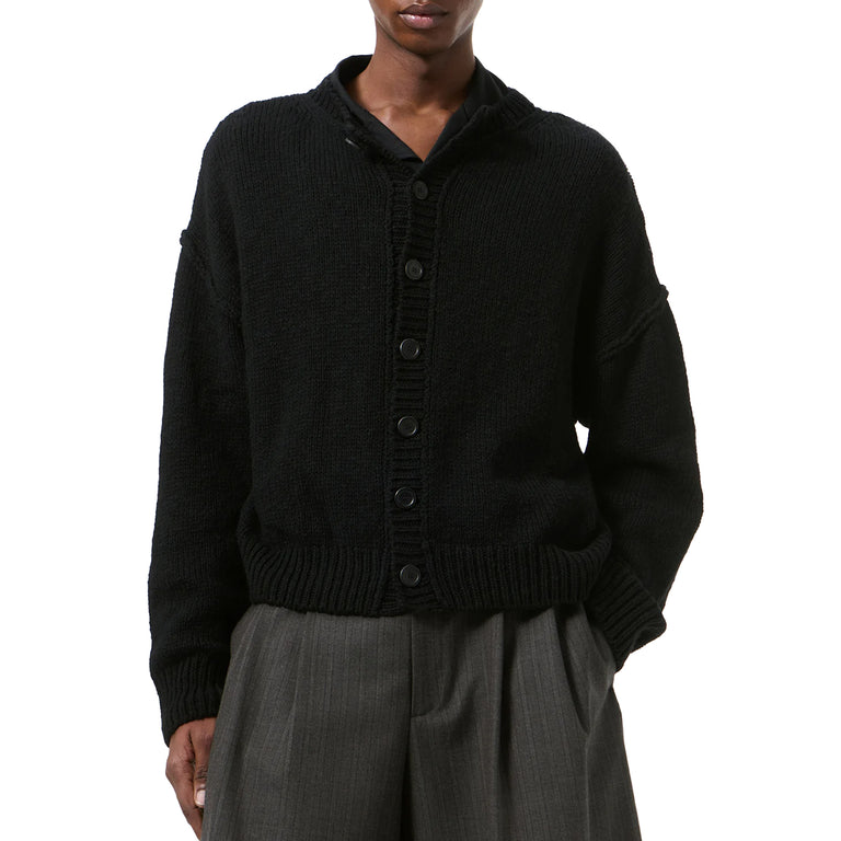 Our Legacy Pitch Cardigan - 46 / Slub Twisted Black Wool - 2