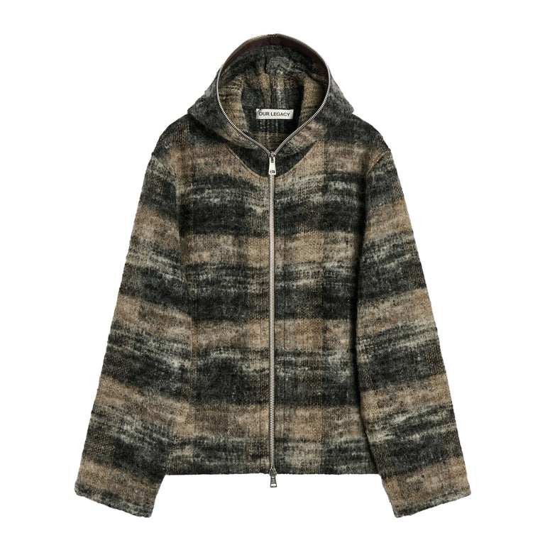 Our Legacy Full Zip Hoodie - 46 / Night Woods Check Lofty Wool - 1