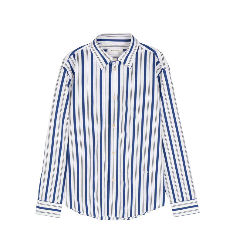 Wales Bonner Eclipse Shirt - 46 / White / Blue / Black
